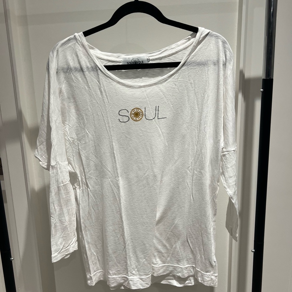SoulCycle White Long Sleeve Tee